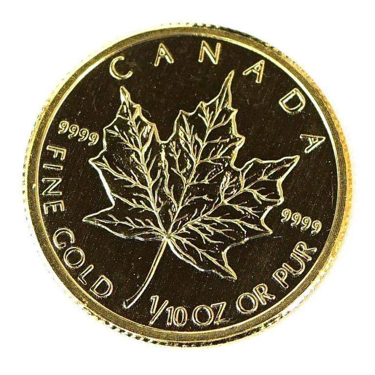 メイプルリーフ金貨 1/10oz 2010年 メープルリーフ金貨 1/10オンス
