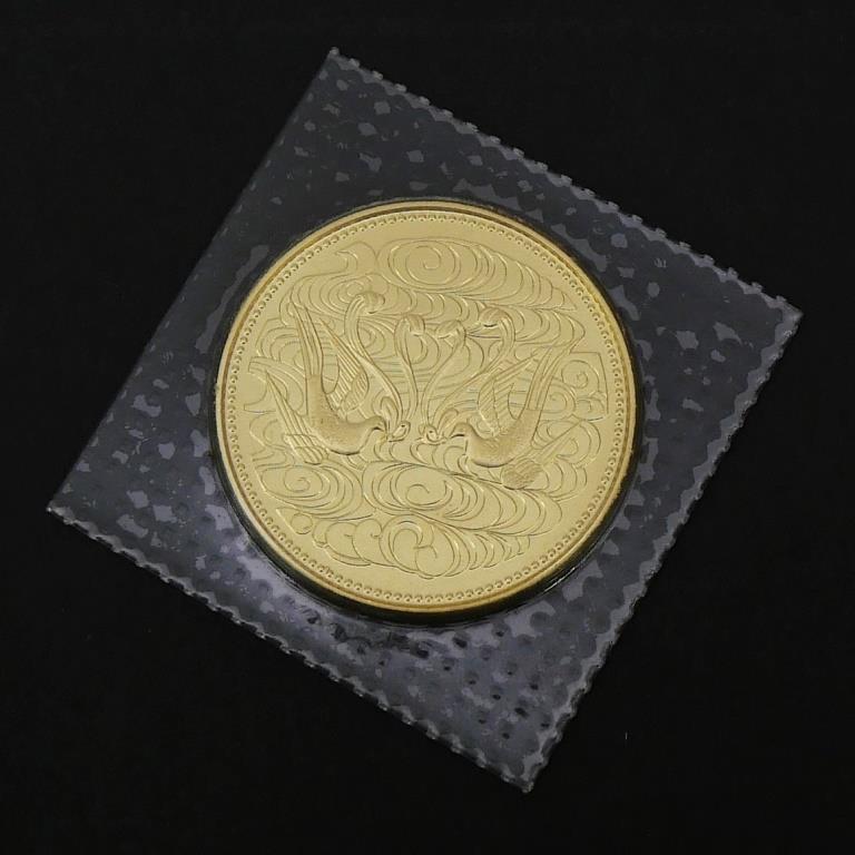 S61 天皇陛下御在位60年記念 10万円金貨 記念硬貨 パック入り 未開封