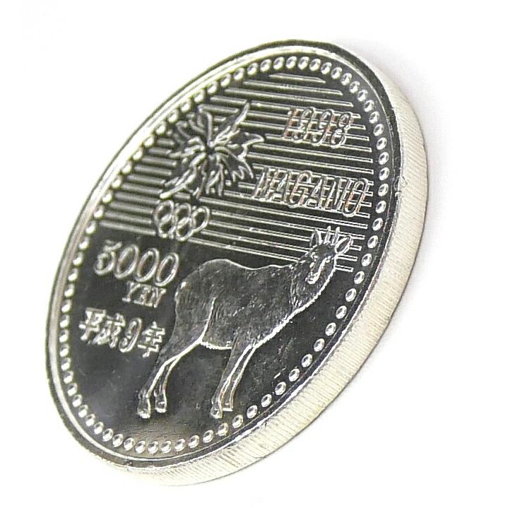 H9 長野オリンピック 記念硬貨 5千円銀貨 アイスホッケー 記念貨幣 【中古】(70450)_2