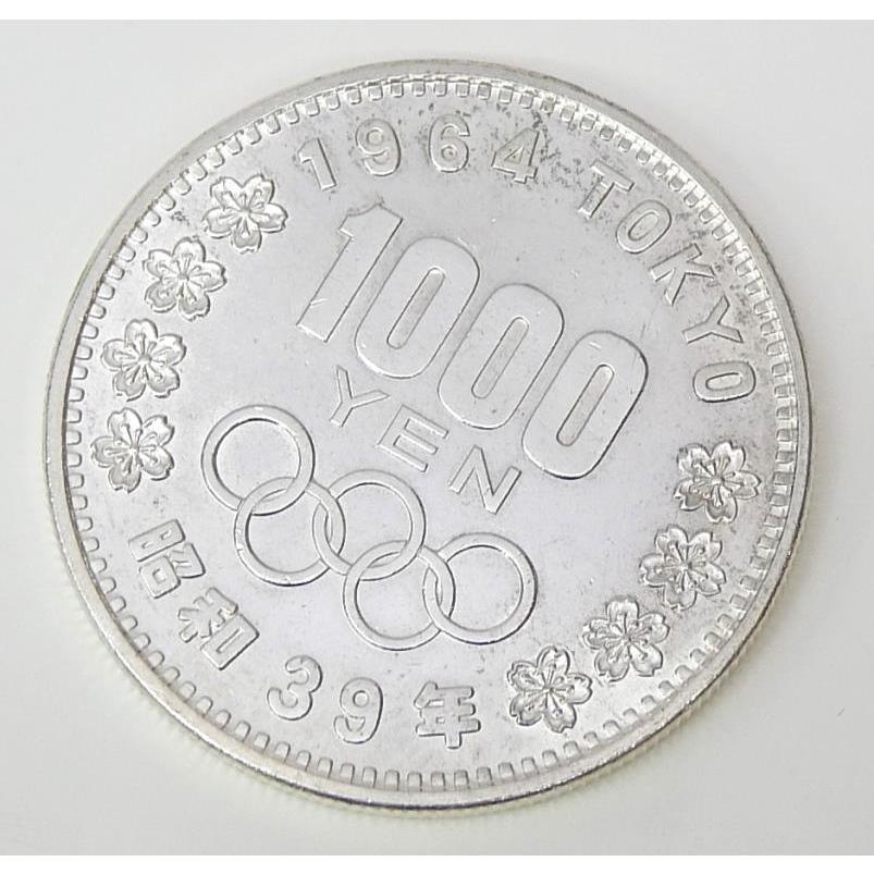 昭和39年 東京オリンピック 1000円銀貨 TOKYO 並品 記念貨幣 記念硬貨