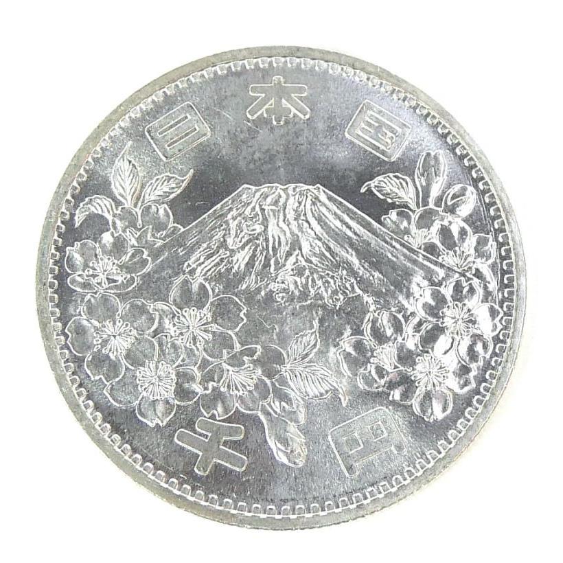 昭和39年 東京オリンピック 1000円銀貨 TOKYO 並品 記念貨幣 記念硬貨