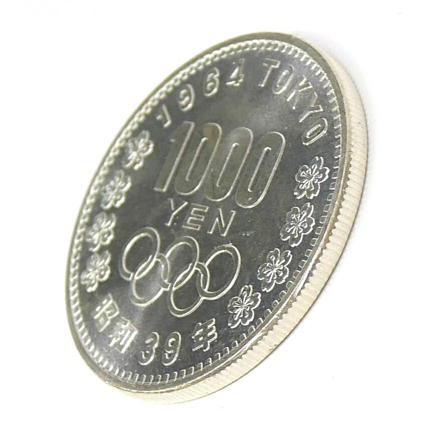 昭和39年 東京オリンピック 1000円銀貨 TOKYO 並品 記念貨幣 記念硬貨