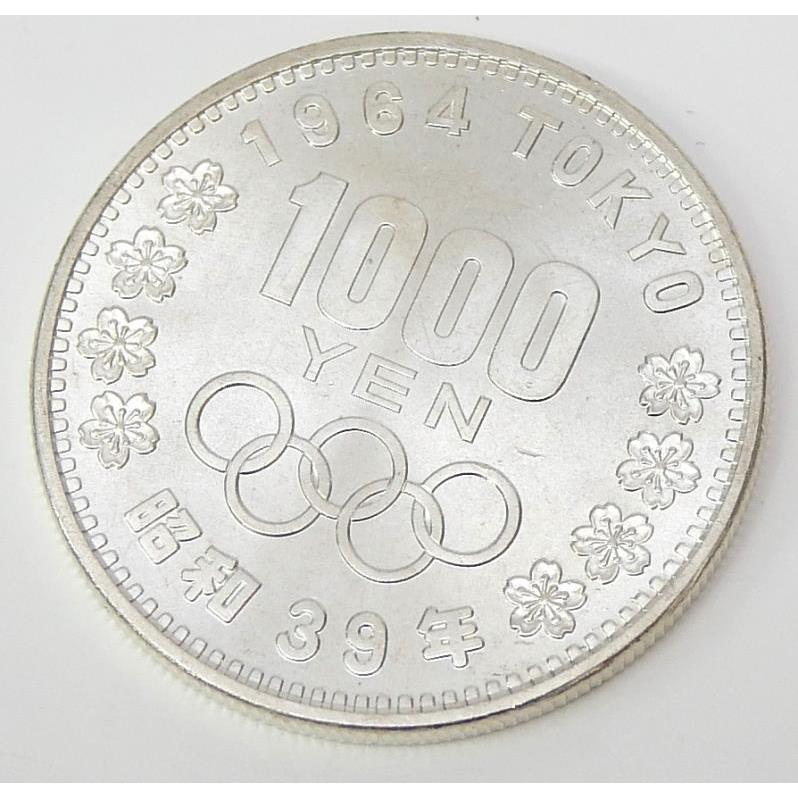 ミヤリサン 銀製記念硬貨 創立25周年　純銀 昭和39年 東京オリンピック 1000円銀貨 TOKYO 並品 記念貨幣 記念硬貨