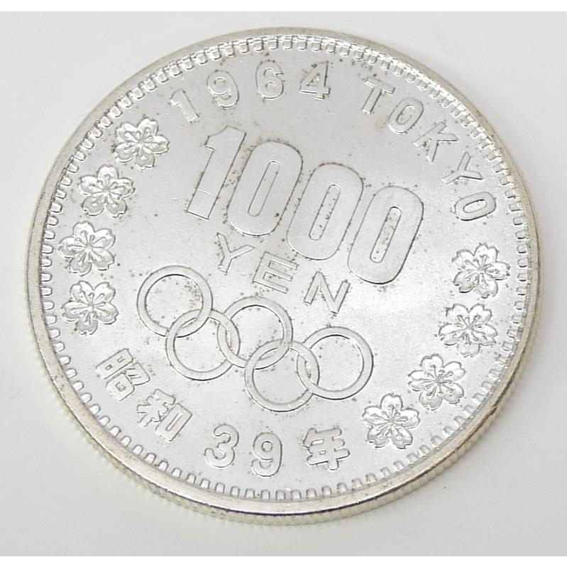 昭和39年 東京オリンピック 1000円銀貨 TOKYO 並品 記念貨幣 記念硬貨