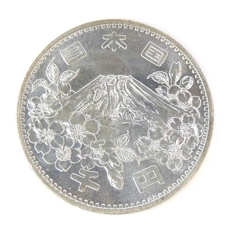 昭和39年 東京オリンピック 1000円銀貨 TOKYO 並品 記念貨幣 記念硬貨