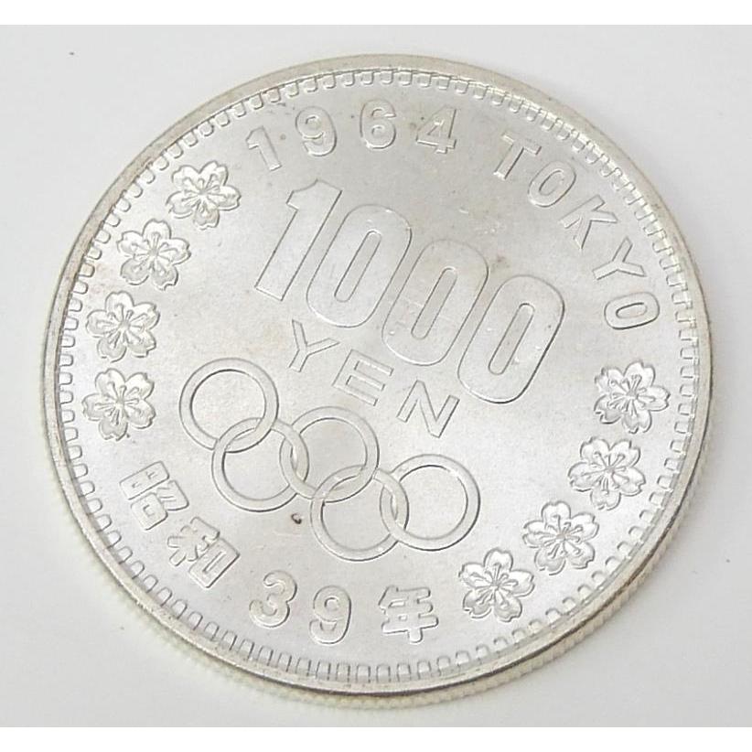 昭和39年 東京オリンピック 1000円銀貨 TOKYO 並品 記念貨幣 記念硬貨