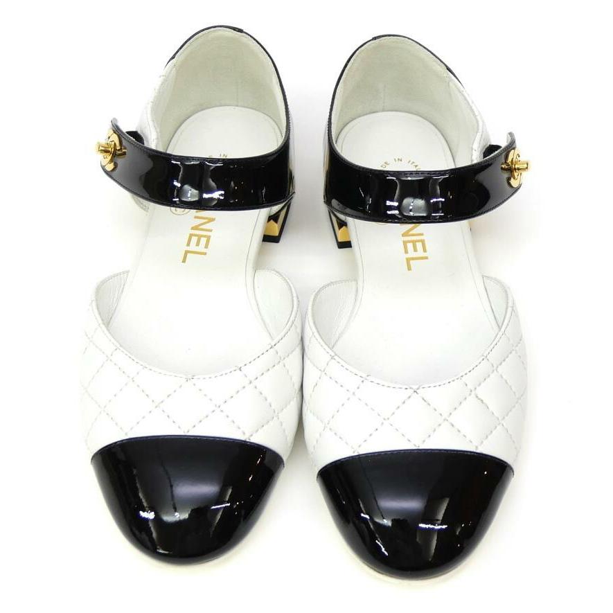CHANEL シャネル メリージェーン CHANEL（シャネル） メリージェーン バイカラー フラットパンプス