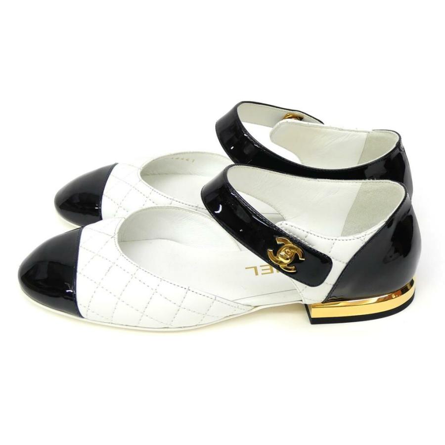 CHANEL（シャネル） メリージェーン バイカラー フラットパンプス