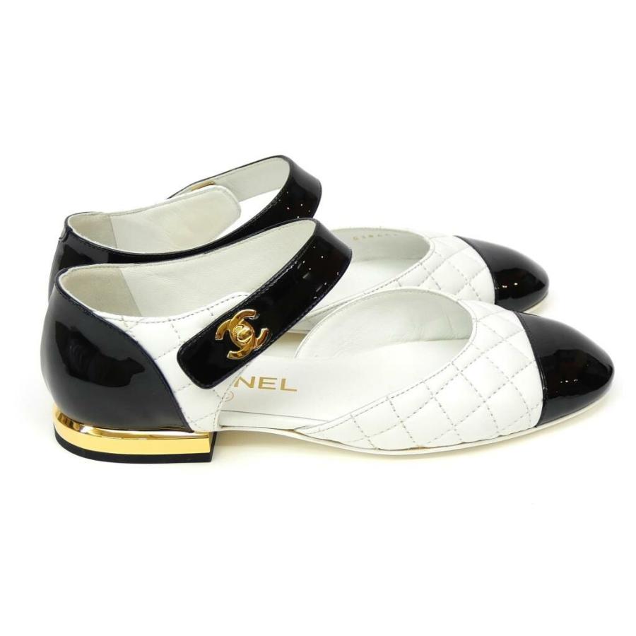 CHANEL（シャネル） メリージェーン バイカラー フラットパンプス