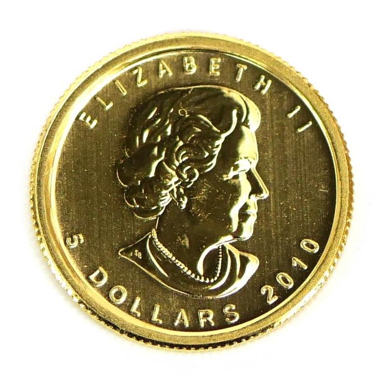 メイプルリーフ金貨 1/10oz 2010年 メープルリーフ金貨 1/10オンス