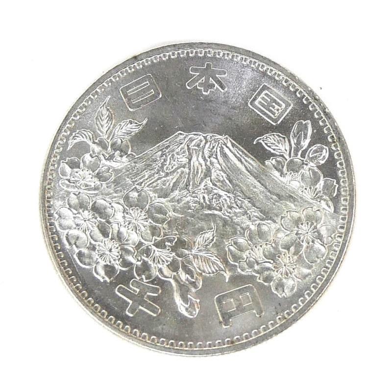 昭和39年 東京オリンピック 1000円銀貨 TOKYO 並品 記念貨幣 記念硬貨