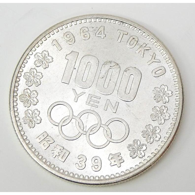 昭和39年 東京オリンピック 1000円銀貨 TOKYO 並品 記念貨幣 記念硬貨