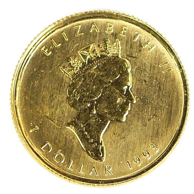 メイプルリーフ金貨 1/20oz 1993年 メープルリーフ金貨 1/20オンス