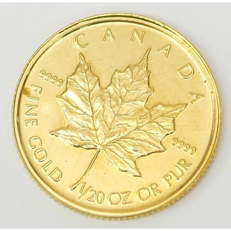 メイプルリーフ金貨 1/20oz 1993年 メープルリーフ金貨 1/20オンス