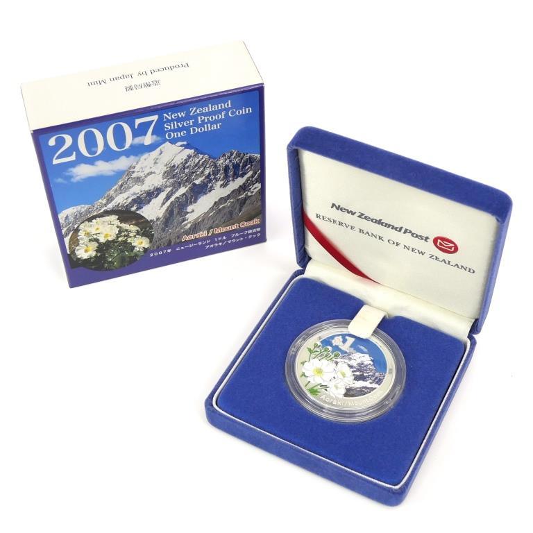 【美品】ニュージーランド 2007年 プルーフ銀貨 １NZドル ⑦ ニュージーランド 1ドル プルーフ銀貨 2007年(70607) : 堀田商事質店