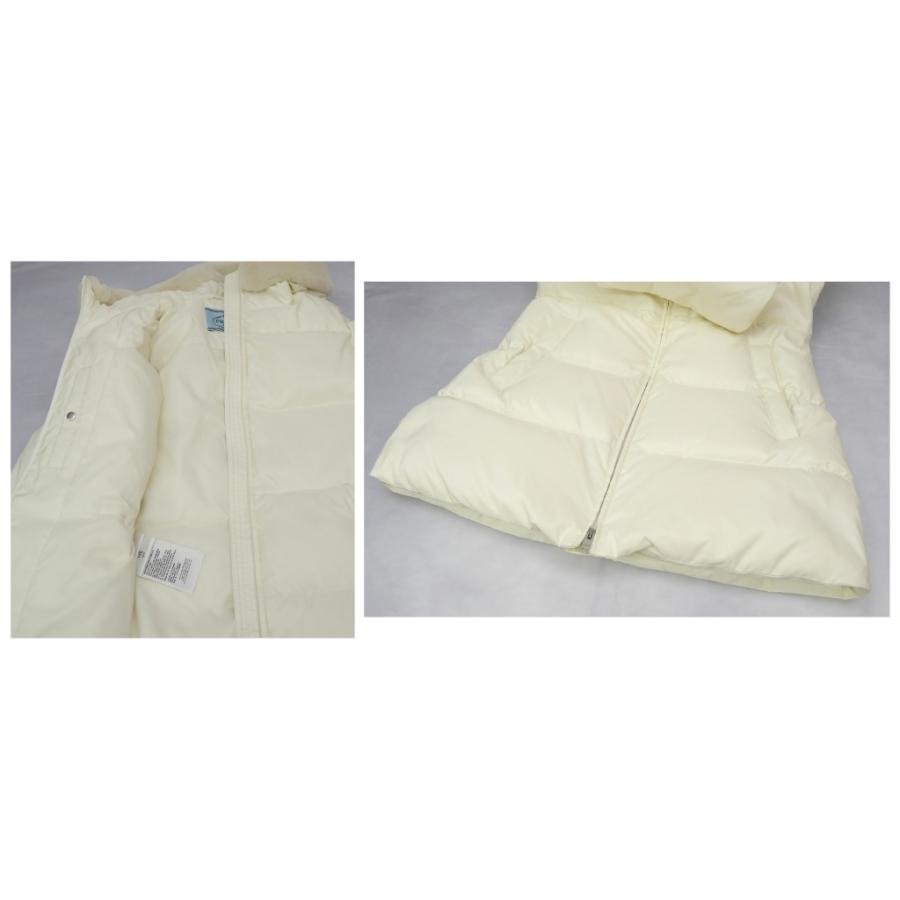PRADA（プラダ） ファー付きダウンコート 白 【中古】(70628) : 堀田