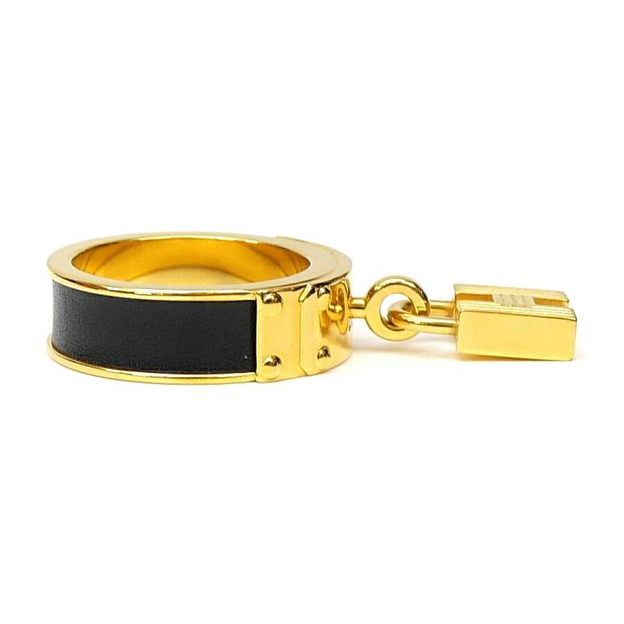 HERMES（エルメス） スカーフリング ケリー カデナ 黒×ゴールド 【中古