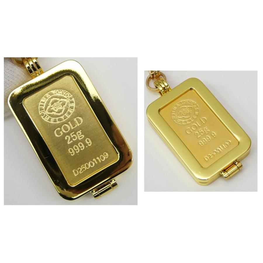 井島貴金属精錬 純金インゴット 25g バッグチャーム ゴールドバー