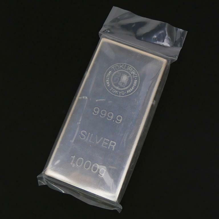 銀製バー 999.9 1000g 徳力本店 純銀インゴット ingot シルバーバー /シルバー/SV999.9 1000g