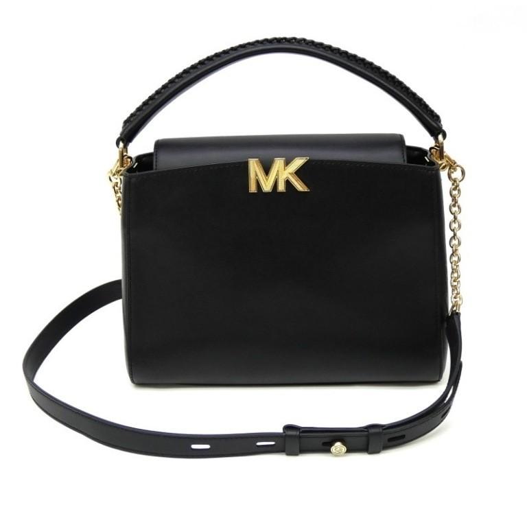 中古】MICHAEL KORS(マイケルコース) ハンドバッグ 黒 レザー マイケル 