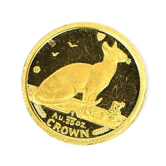 マン島キャット金貨 1/25オンス 1/25oz キャットコイン 1992年 【中古