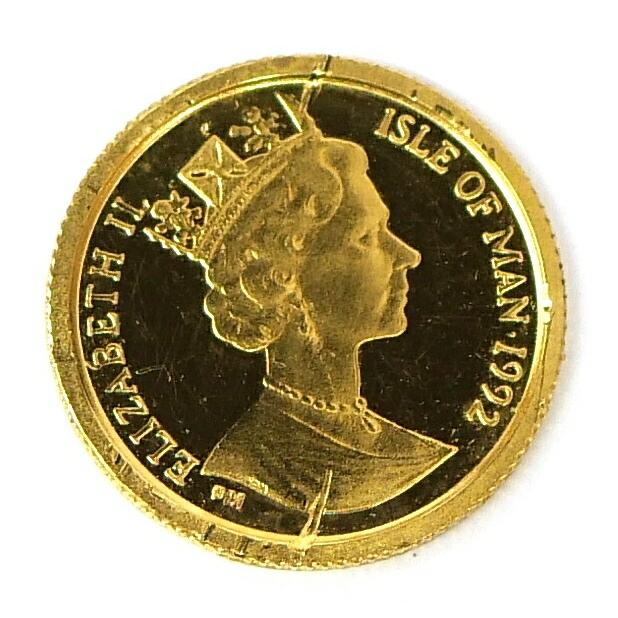 マン島キャット金貨 1/25オンス 1/25oz キャットコイン 1992年 【中古