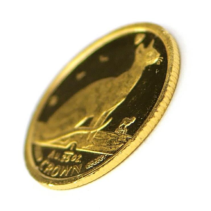 マン島キャット金貨 1/25オンス 1/25oz キャットコイン 1992年 【中古