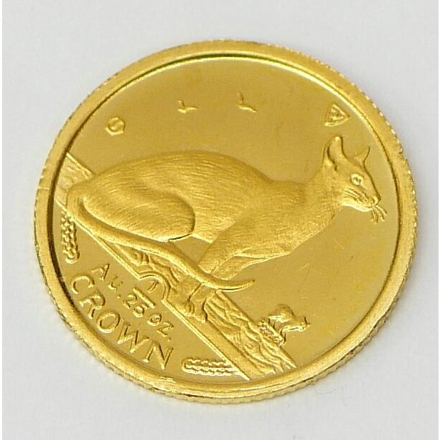 マン島キャット金貨 1/25オンス 1/25oz キャットコイン 1992年 【中古