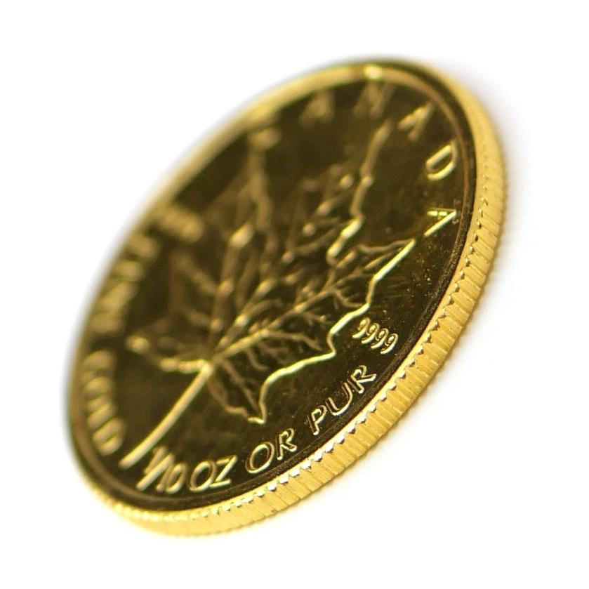 さらに値下げ Tresor メイプルリーフ金貨 1/10oz 腕時計 シルバー メイプルリーフ金貨 1/10oz 1993年 メープルリーフ金貨 1/10オンス
