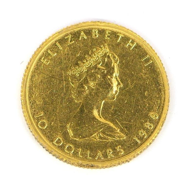 メイプルリーフ金貨 1/4oz メープルリーフ金貨 1/4オンス 1986年