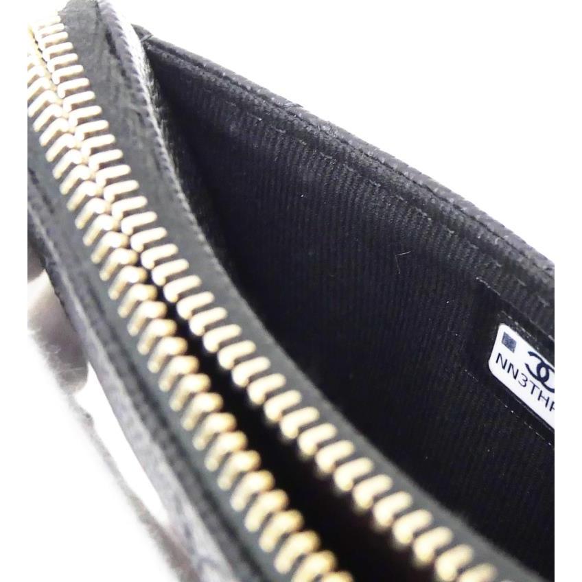 CHANEL（シャネル） フラグメントケース ミニ財布 マトラッセ 黒
