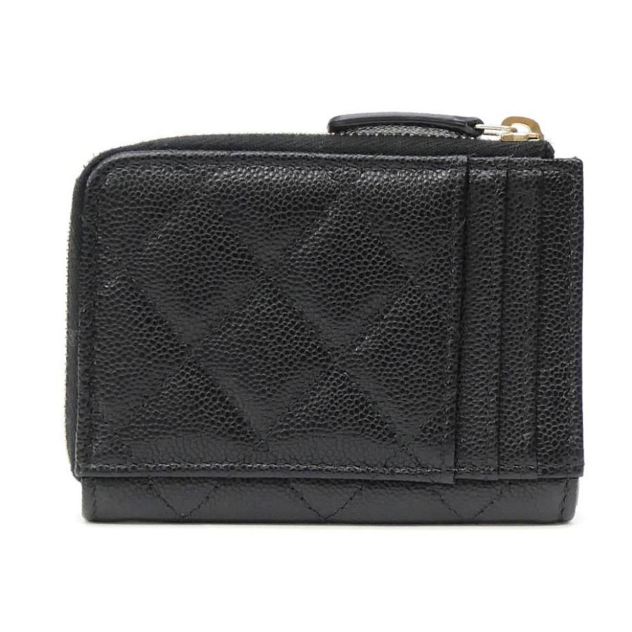 CHANEL（シャネル） フラグメントケース ミニ財布 マトラッセ 黒