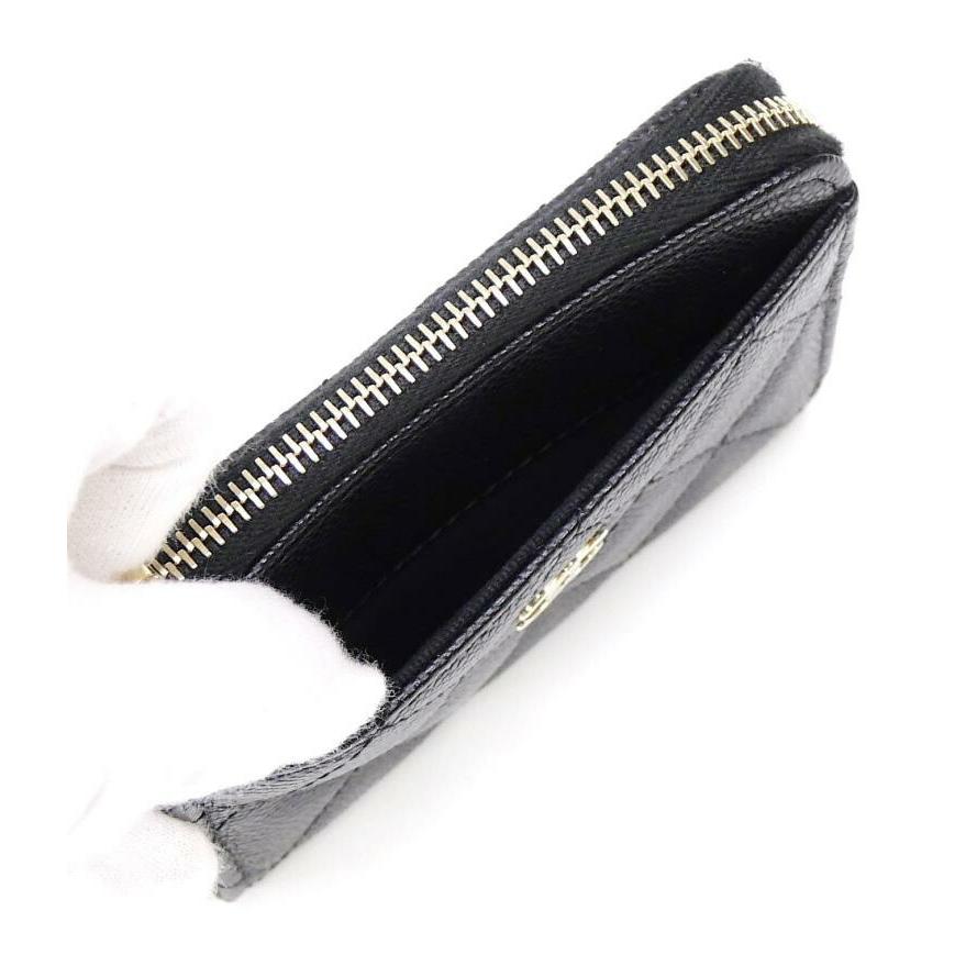 CHANEL（シャネル） フラグメントケース ミニ財布 マトラッセ 黒