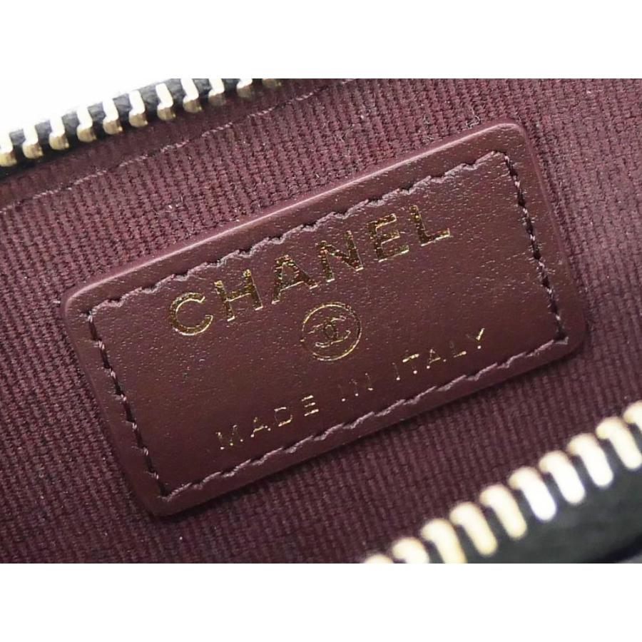 CHANEL（シャネル） フラグメントケース ミニ財布 マトラッセ 黒 