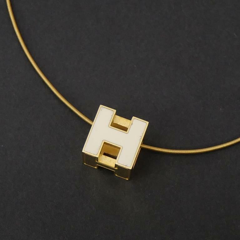 HERMES（エルメス） ネックレス カージュドアッシュ Hキューブ 白