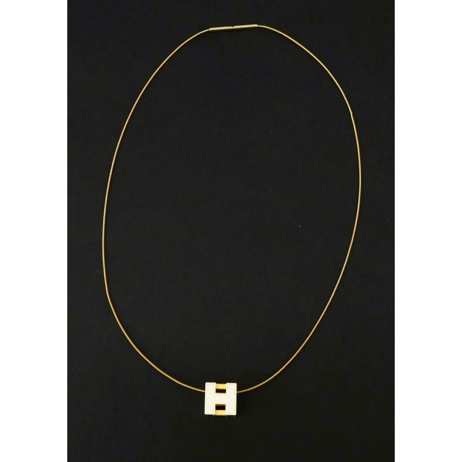 HERMES（エルメス） ネックレス カージュドアッシュ Hキューブ 白