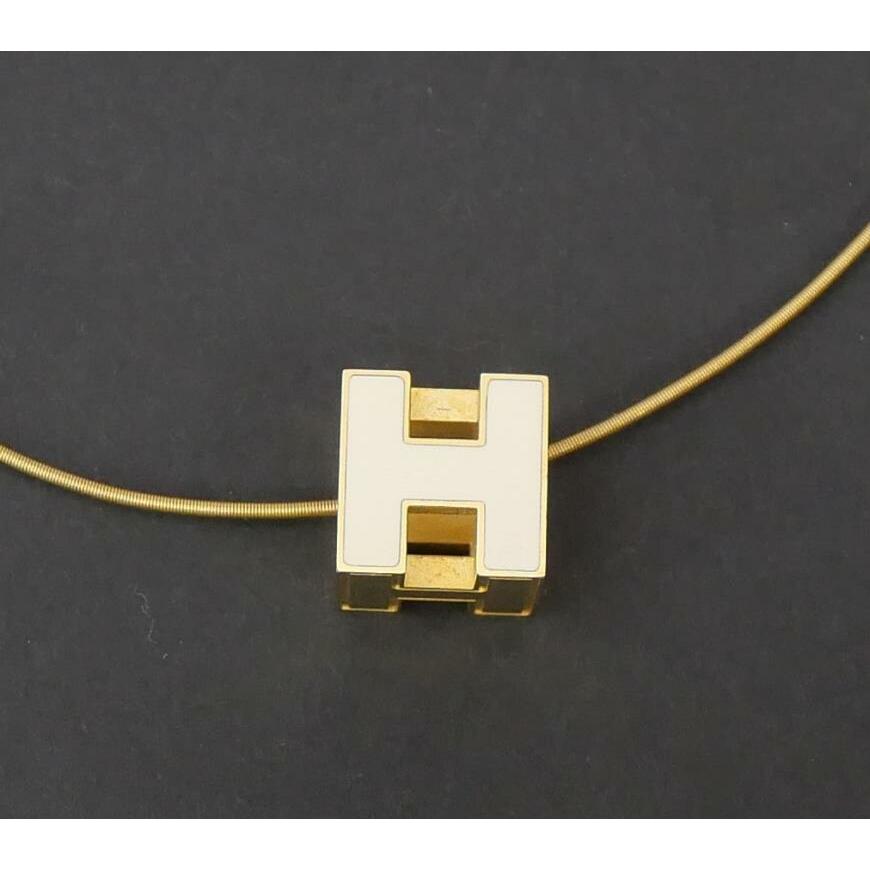 HERMES（エルメス） ネックレス カージュドアッシュ Hキューブ 白