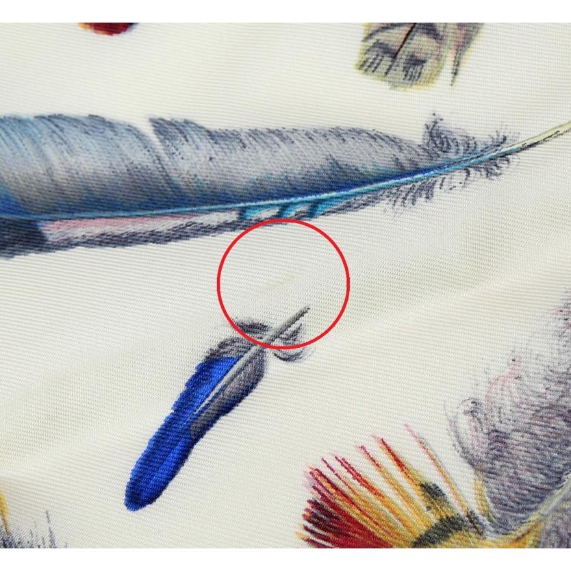 HERMES（エルメス） スカーフ カレ90 Plumes 羽根 ネイビー シルク