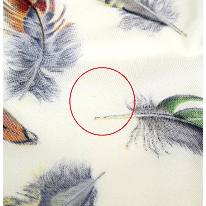 HERMES（エルメス） スカーフ カレ90 Plumes 羽根 ネイビー シルク