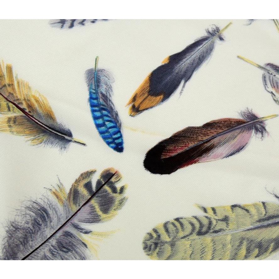 HERMES（エルメス） スカーフ カレ90 Plumes 羽根 ネイビー シルク