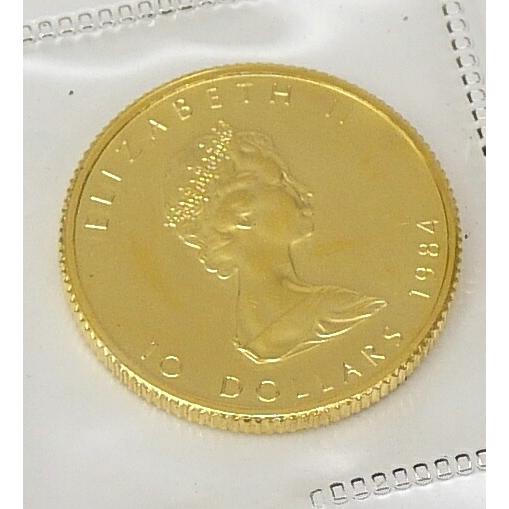 メイプルリーフ金貨 1/4oz メープルリーフ金貨 1/4オンス 1984年