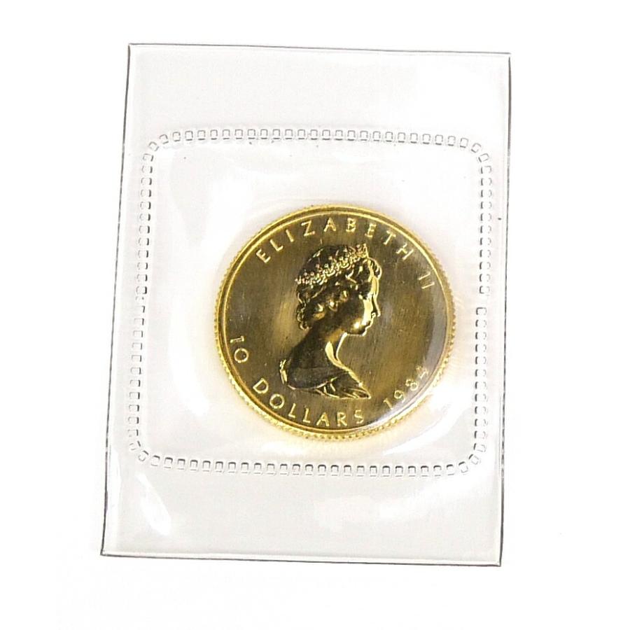 K24 純金 メイプルリーフ金貨 1/4oz ② メイプルリーフ金貨 1/4oz メープルリーフ金貨 1/4オンス 1984年