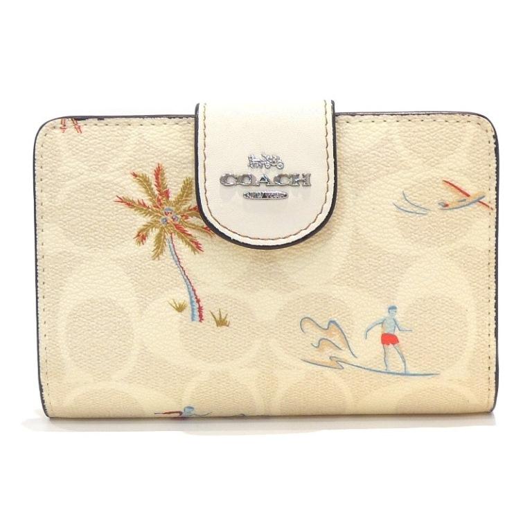 COACH（コーチ） 二つ折り財布 ミディアム コーナー ジップ ウォレット 