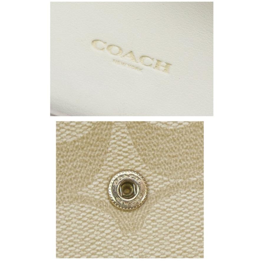 COACH（コーチ） 長財布 アウトレット F54022 白ベージュ系 PVC×レザー
