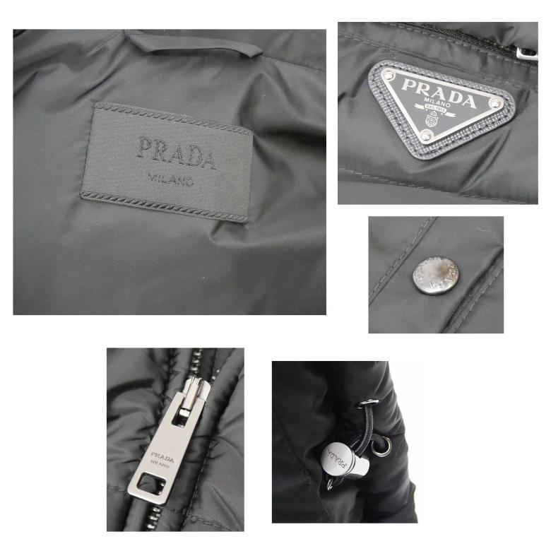 PRADA（プラダ） ダウンベスト トライアングルロゴ SGJ191R132Q04 黒