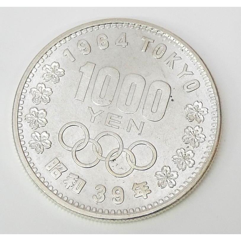昭和39年 東京オリンピック 1000円銀貨 TOKYO 並品 記念貨幣 記念硬貨