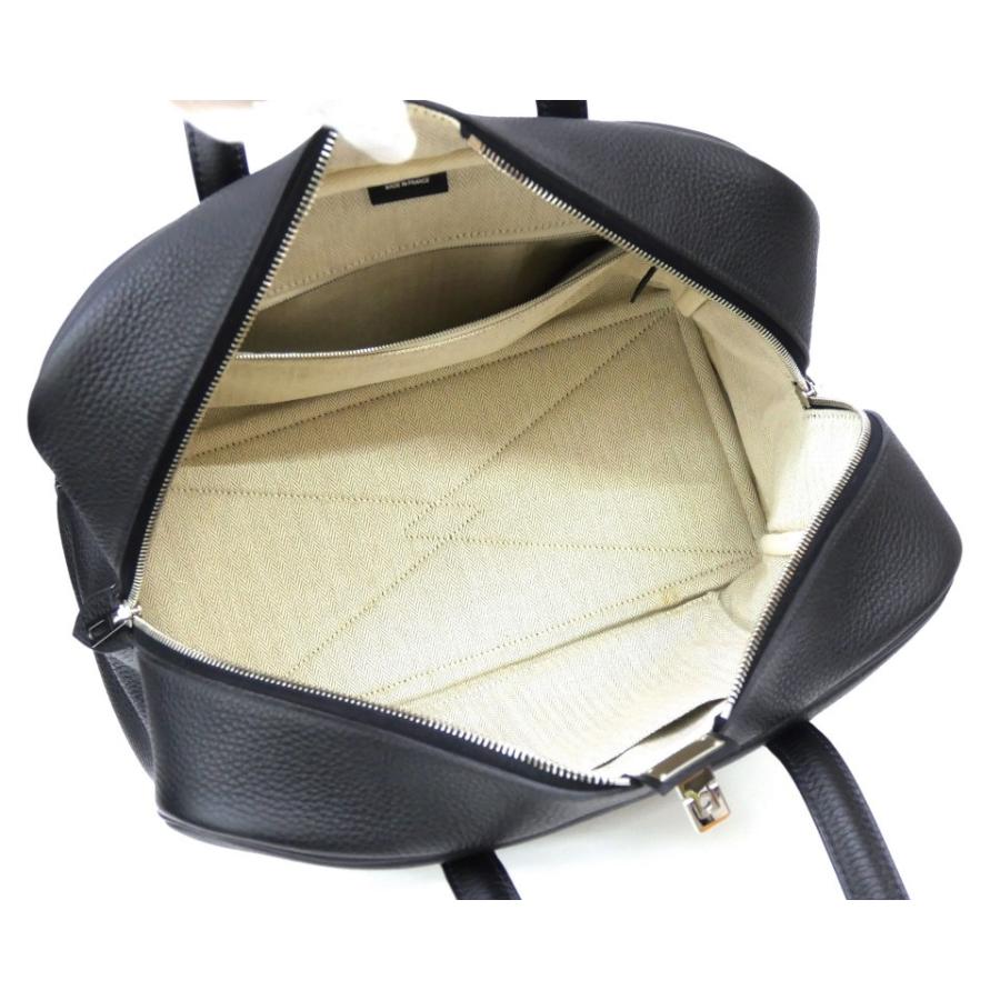 【美品】HERMES エルメス ヴィクトリア 35 ブラック　メンズ　レディース HERMES（エルメス） ボストンバッグ ヴィクトリア35 □R刻印 黒 トゴ