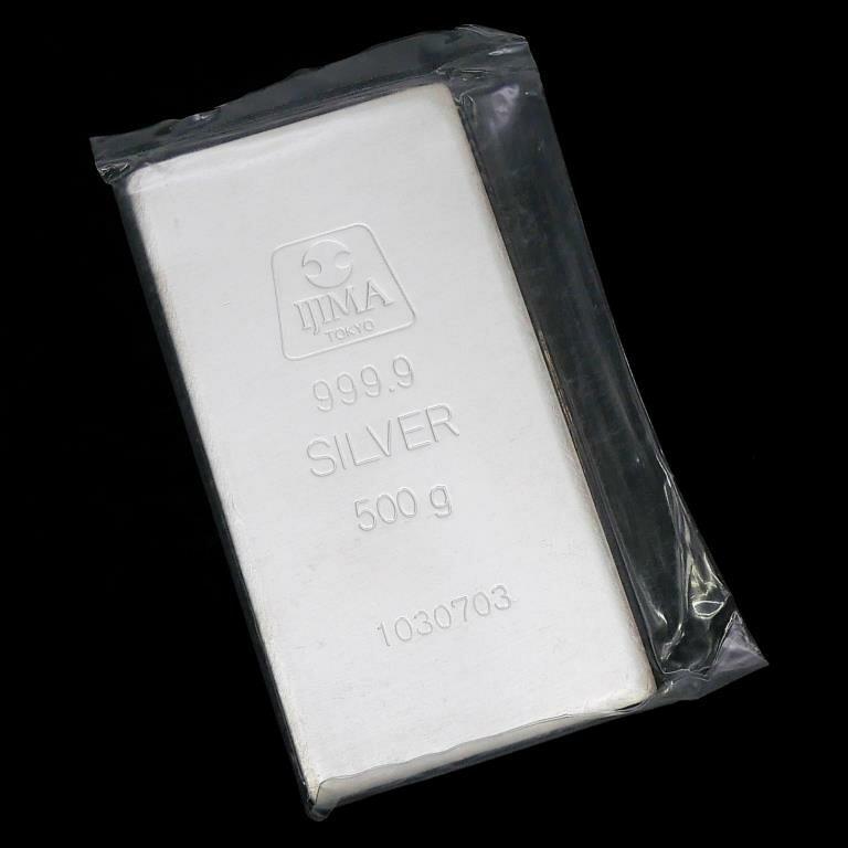 井嶋金銀工業 純銀 インゴット ingot /シルバー/SV999.9 500g 【中古