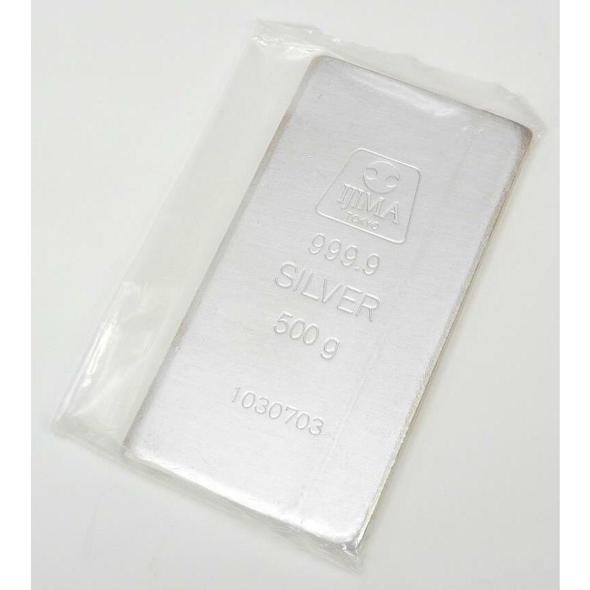 TOKYO IJIMA 純銀 999.9 井嶋金銀工業 純銀 インゴット ingot /シルバー/SV999.9 500g 【中古