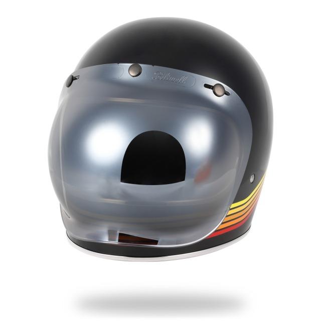 Biltwell 防曇 汎用バブルシールド ゴールドミラー クロームミラー